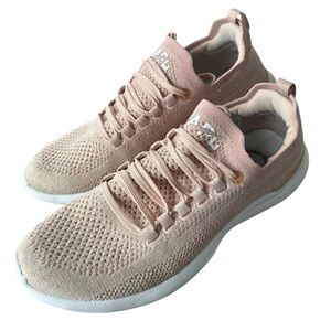 APL Techloom Breeze Rose Gold Metallic Threaded Running Shoe Sz 8
